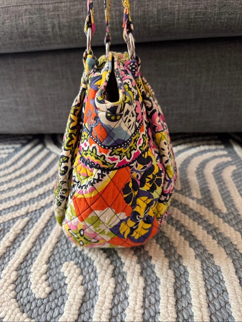 Vera Bradley Multicolor Quilted Floral Handbag Shoulder Bag